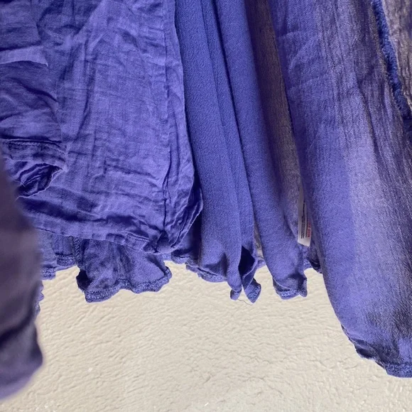 Free people purple cutout mini dress small sundress lined 100% cotton - Picture 3 of 7